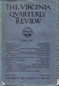 The Virginia Quarerly Review, Spring 1925