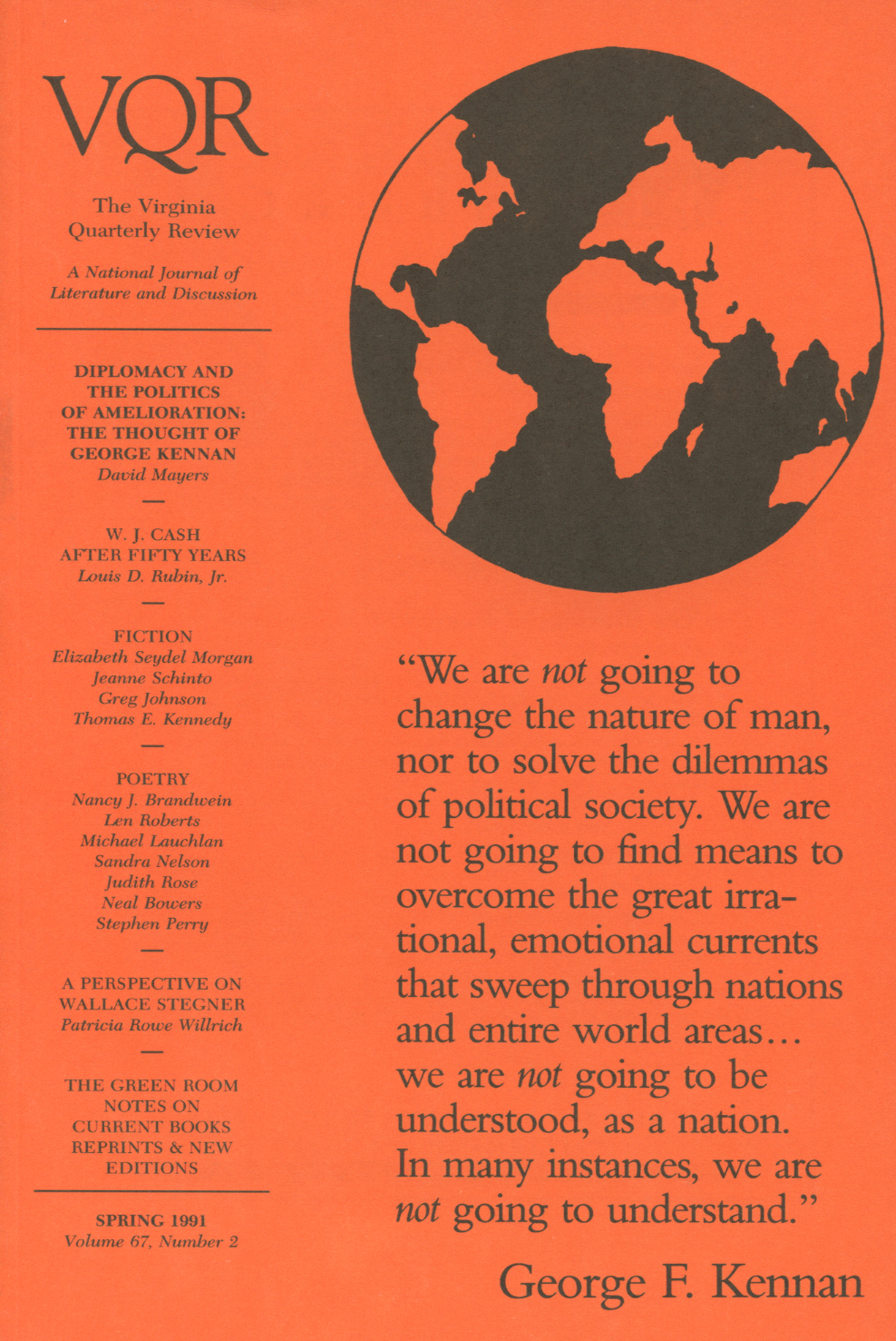 Virginia Quarterly Review, Spring 1991 cover