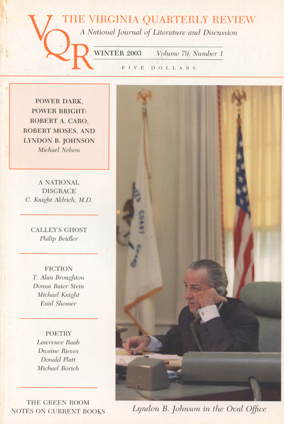 Virginia Quarterly Review, Winter 2003 cover
