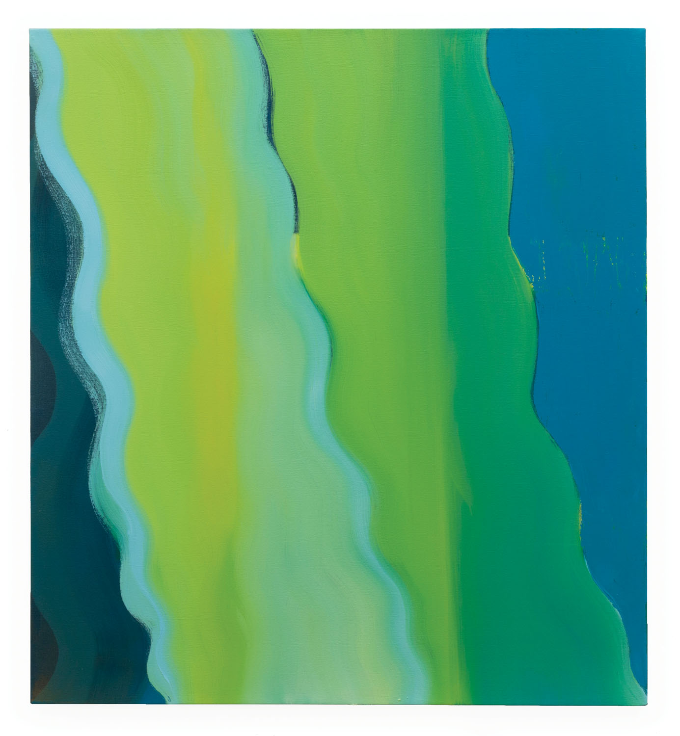 ondas olas ojalá, 2019. Oil on canvas, 38” x 42”.