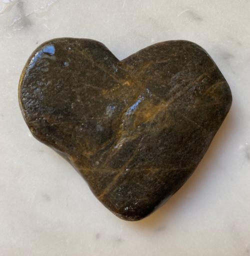 Heart shaped rock. By Denise Landis.