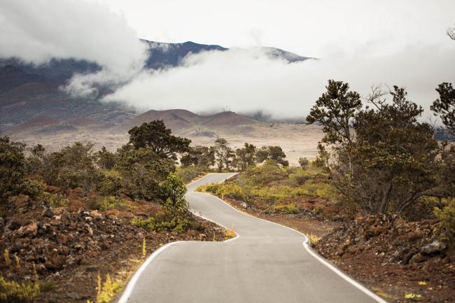 Road approaching Mauna Kea, 2012 (Grant Kaye)