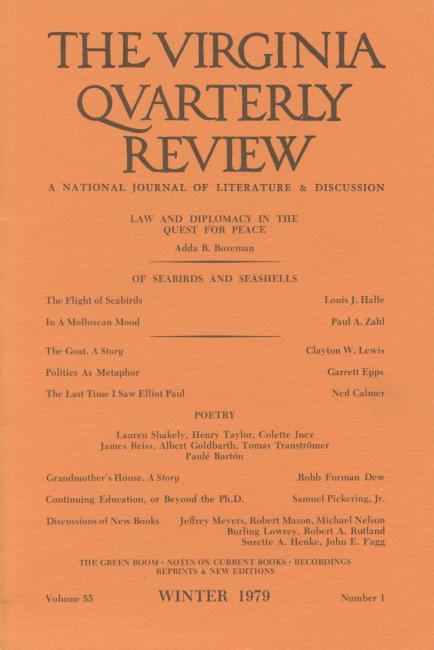 Virginia Quarterly Review, Winter 1979 cover
