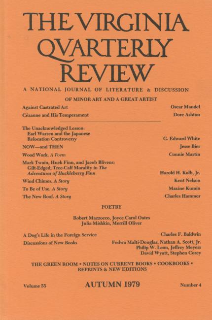 Virginia Quarterly Review, Autumn 1979 cover