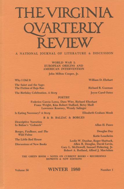 Virginia Quarterly Review, Winter 1980 cover