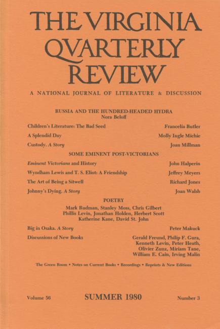 Virginia Quarterly Review, Summer 1980 cover