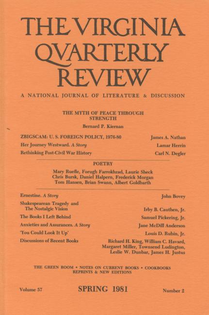 Virginia Quarterly Review, Spring 1981 cover