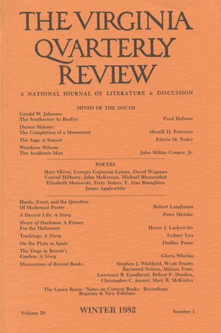 Virginia Quarterly Review, Winter 1982 cover