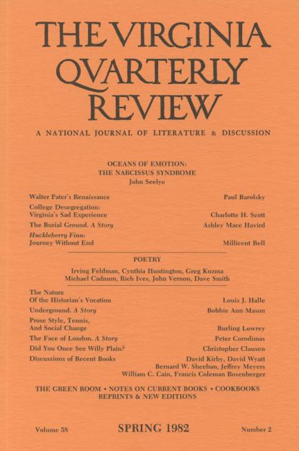 Virginia Quarterly Review, Spring 1982 cover