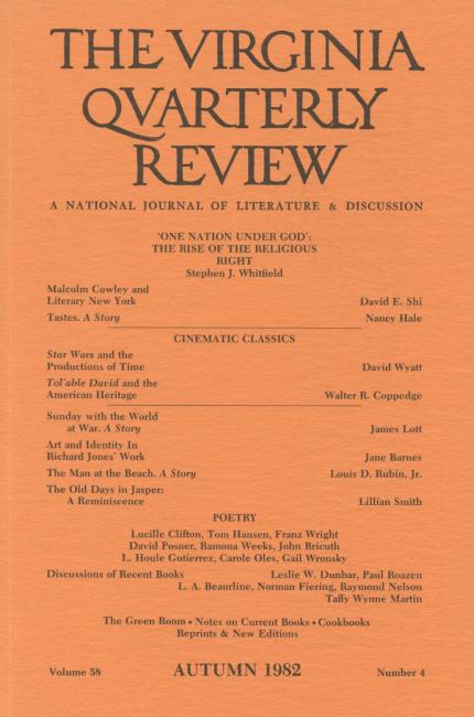 Virginia Quarterly Review, Autumn 1982 cover