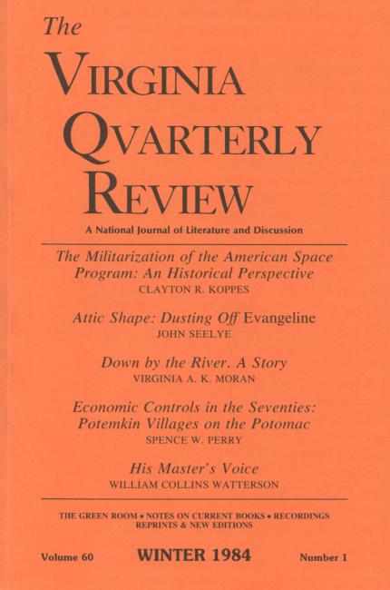 Virginia Quarterly Review, Winter 1984 cover