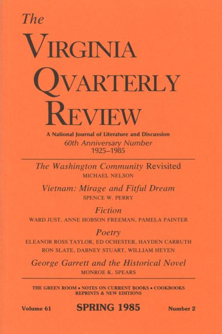 Virginia Quarterly Review, Spring 1985 cover