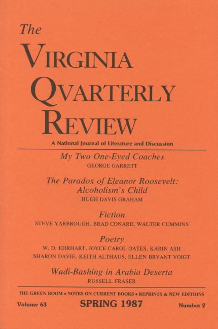 Virginia Quarterly Review, Spring 1987 cover