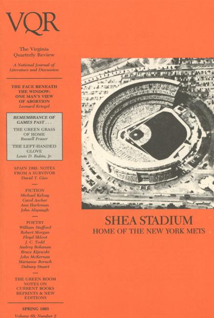 Virginia Quarterly Review, Spring 1993 cover
