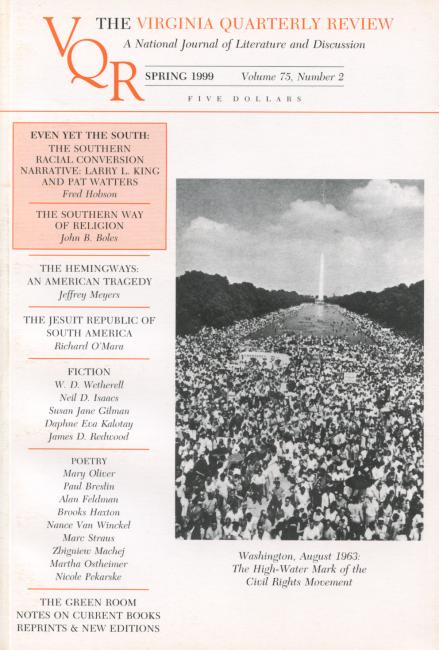 Virginia Quarterly Review, Spring 1999 cover