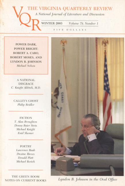 Virginia Quarterly Review, Winter 2003 cover