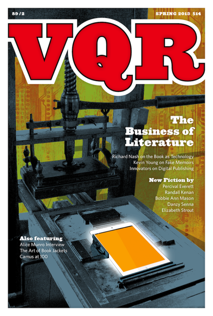 Virginia Quarterly Review, Spring 2013 cover