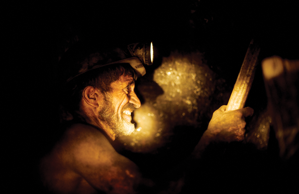 At work in the Karkara coalmine, one of Afghanistan’s only industrial mines.